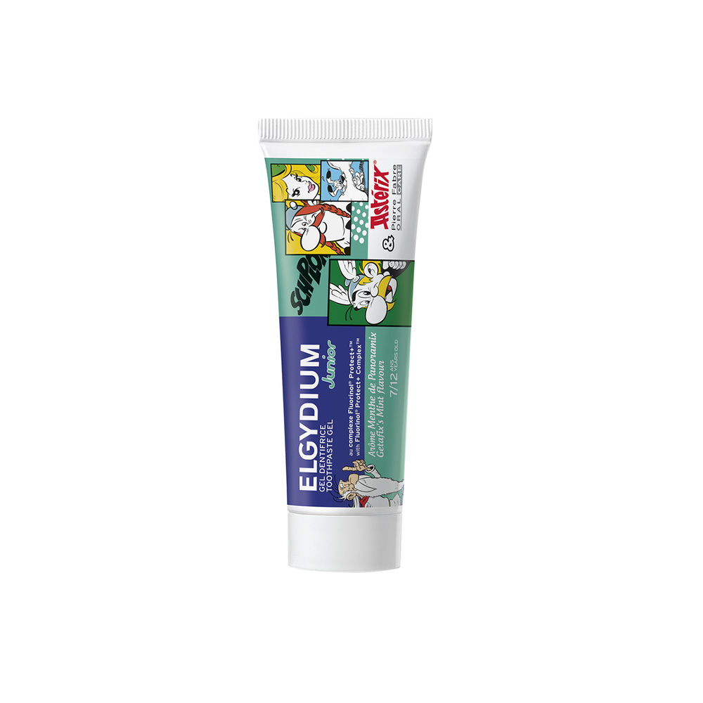 ELGYDIUM - JUNIOR Asterix Οδοντόκρεμα Gel με απαλή γεύση μέντας (7-12 ετών) - 50ml